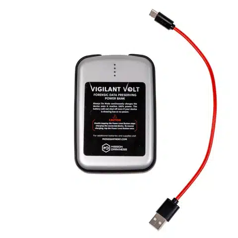 Banco de energía Vigilant Volt con preservación de datos forenses