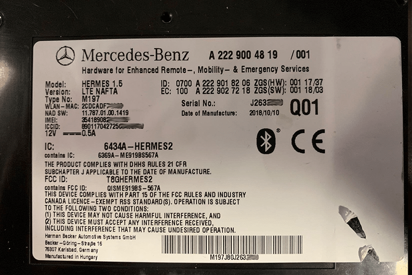 Mercedes license plate